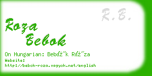 roza bebok business card